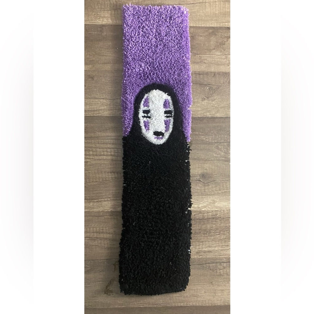 kaonashi keyboard rest tufted rug 24x6
